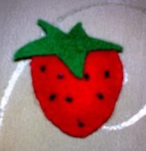 Strawberry Felt Brooch