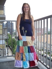 Patchy Spin Skirt