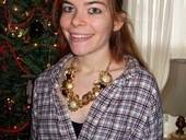 Gold Button Necklace
