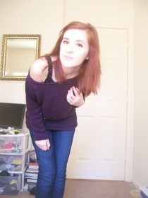 Altered Off Shoulder Knit Sweater
