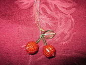 Beaded Cherry Charm