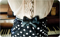 Leather Bow Belt