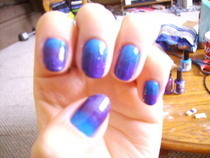 Midnight Sky Gradient Nails