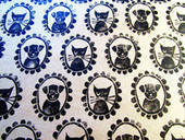 Make A Wallpaper Print With Rubber Stamps