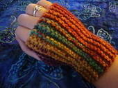 Snazzy Blue Fingerless Gloves