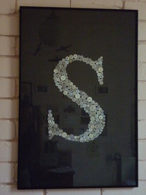 Framed Button Letters
