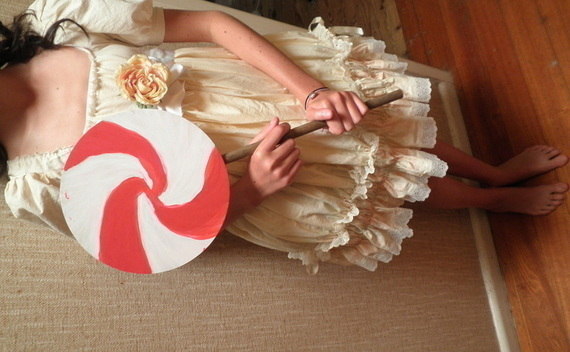 Altered Basinette Skirt Into Shirley Temple Dress