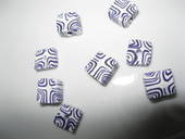 Purple And White Sculpy Beads