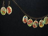 Paisley Charms Necklace And Earrings