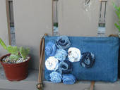 Denim Rose Purse