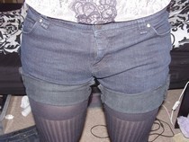 No Sew Jeans Into Shorts