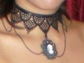 Lace Choker With Chain
