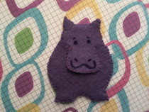 Happy Hippo Bookmark