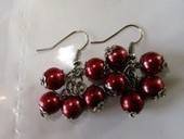 Glass Pearl Cluster Earrings