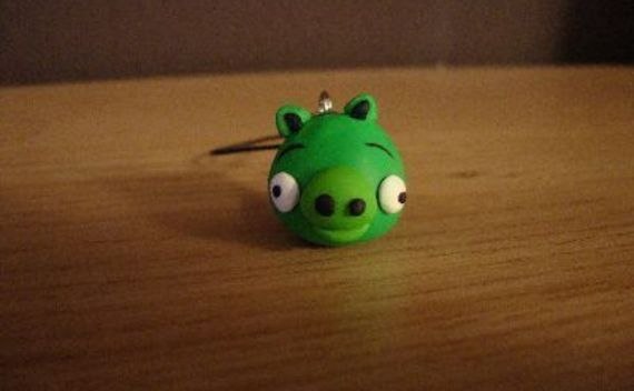Angry Birds "Pig" Made Of Fimo Clay