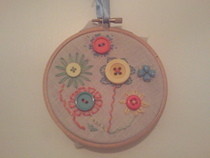 Button Flower Embroidery