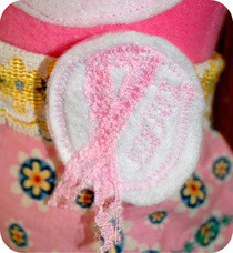 Breast Cancer Awareness Pin Made With Vintage Trim And Felt 