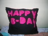 "Happy B Day" Pillow