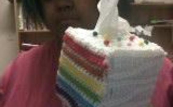 Rainbow Cake Tissue Cozy