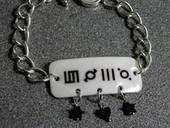 Glyphics Bracelet With Haematite Drops