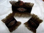 Brown Steampunk Collar And Cuffs