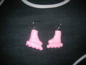Pink Roller Blade Earrings