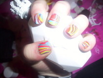 Swirl Nail Art Using Water