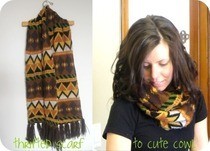 Thrifted Scarf To Cute Cowl Diy