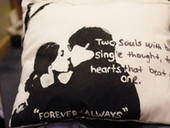 Stenciled Pillow For My Boyfriend! :3