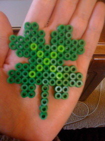 Small Shamrock From Fuse Beads