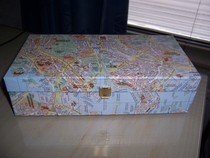Upcycled Wooden Box With Map