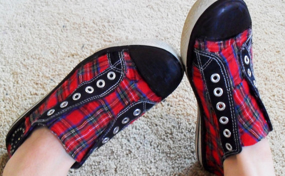 Plaid Punk Sneakers