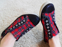 Plaid Punk Sneakers