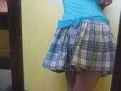 Pleated Plaid Skirt