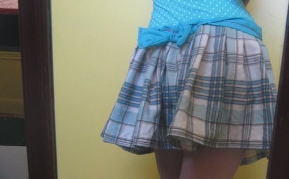 Pleated Plaid Skirt