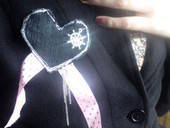 Jeans Heart Brooch 