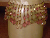 Beaded Jar Candle Holder