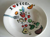 I Love Food   Dinner Plate