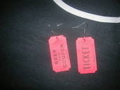 Ticket Earrings