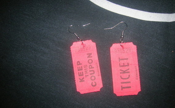 Ticket Earrings