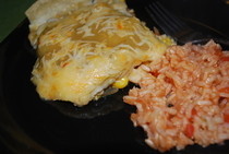 Green Chili Enchiladas*Vegetarian*