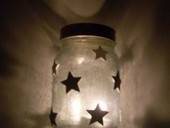 Beaded Jar Candle Holder