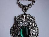 Emerald Green Steampunk Necklace