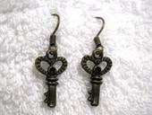 Mini Metal Key Earring