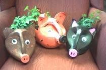Bleach Bottle Pig Planter