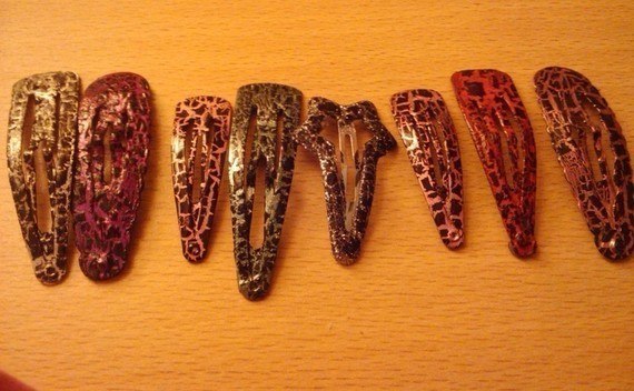 Cracked Effect Hairclips
