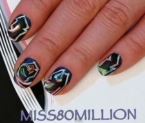 Punky Neon Graffiti Nails