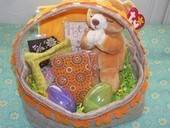 Childrens Handmade Easter Basket With Handmade Goods.
