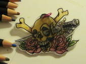 Skull Shrinky Dinks Charm