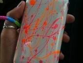 Pink/Orange Splattered I Phone Case
